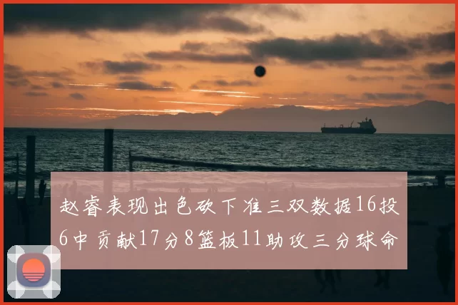 赵睿表现出色砍下准三双数据16投6中贡献17分8篮板11助攻三分球命中率高达385