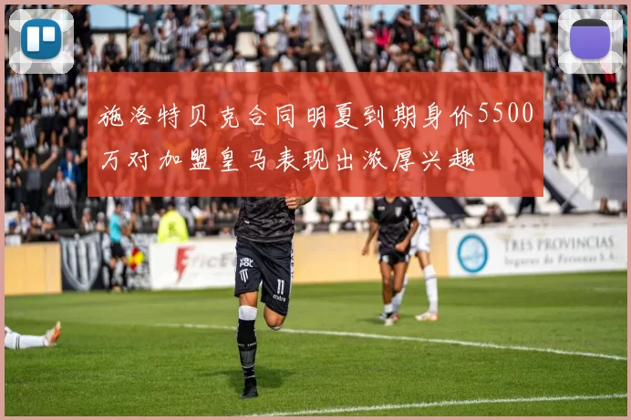 施洛特贝克合同明夏到期身价5500万对加盟皇马表现出浓厚兴趣